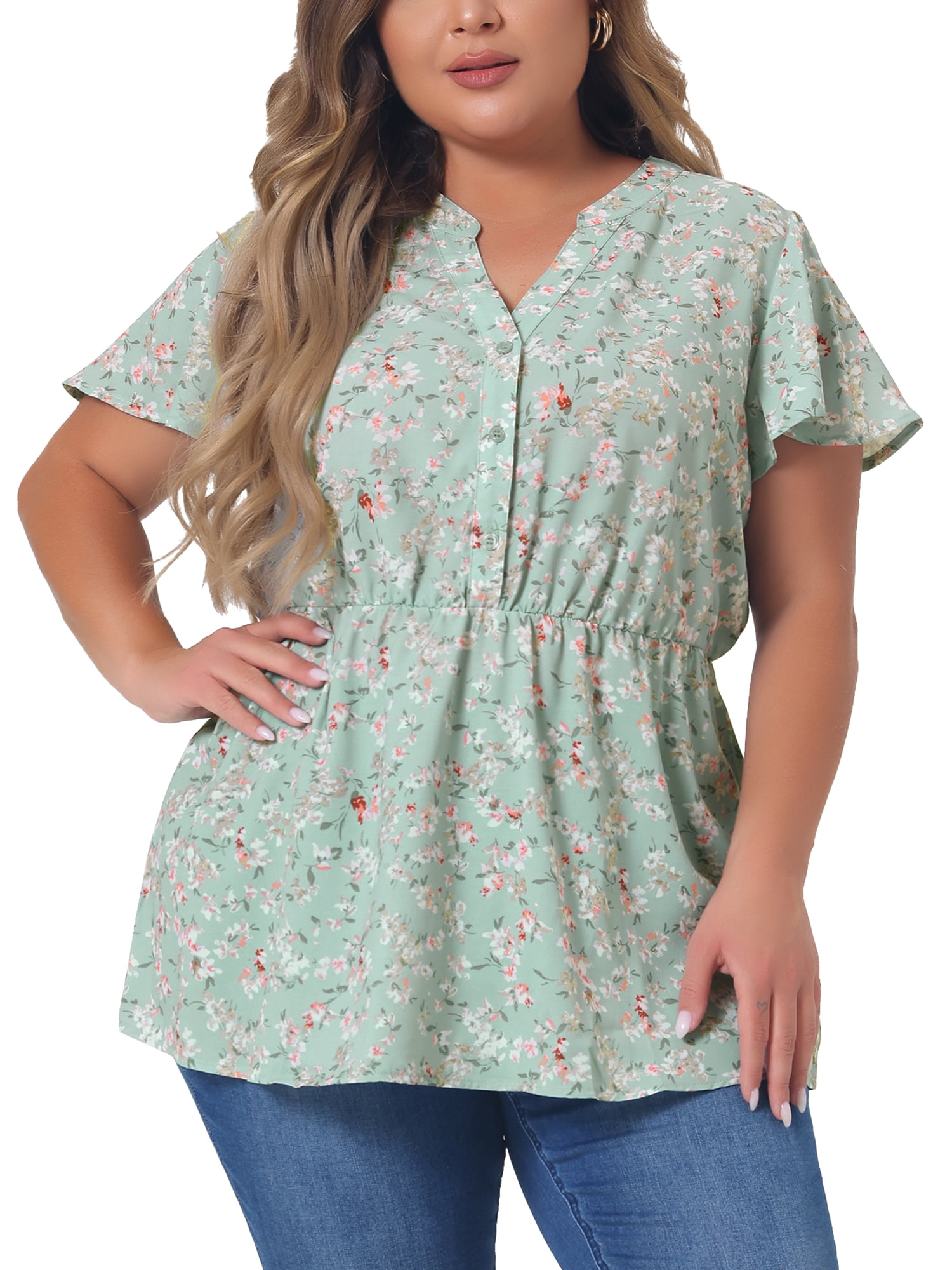 women's plus size smock tops