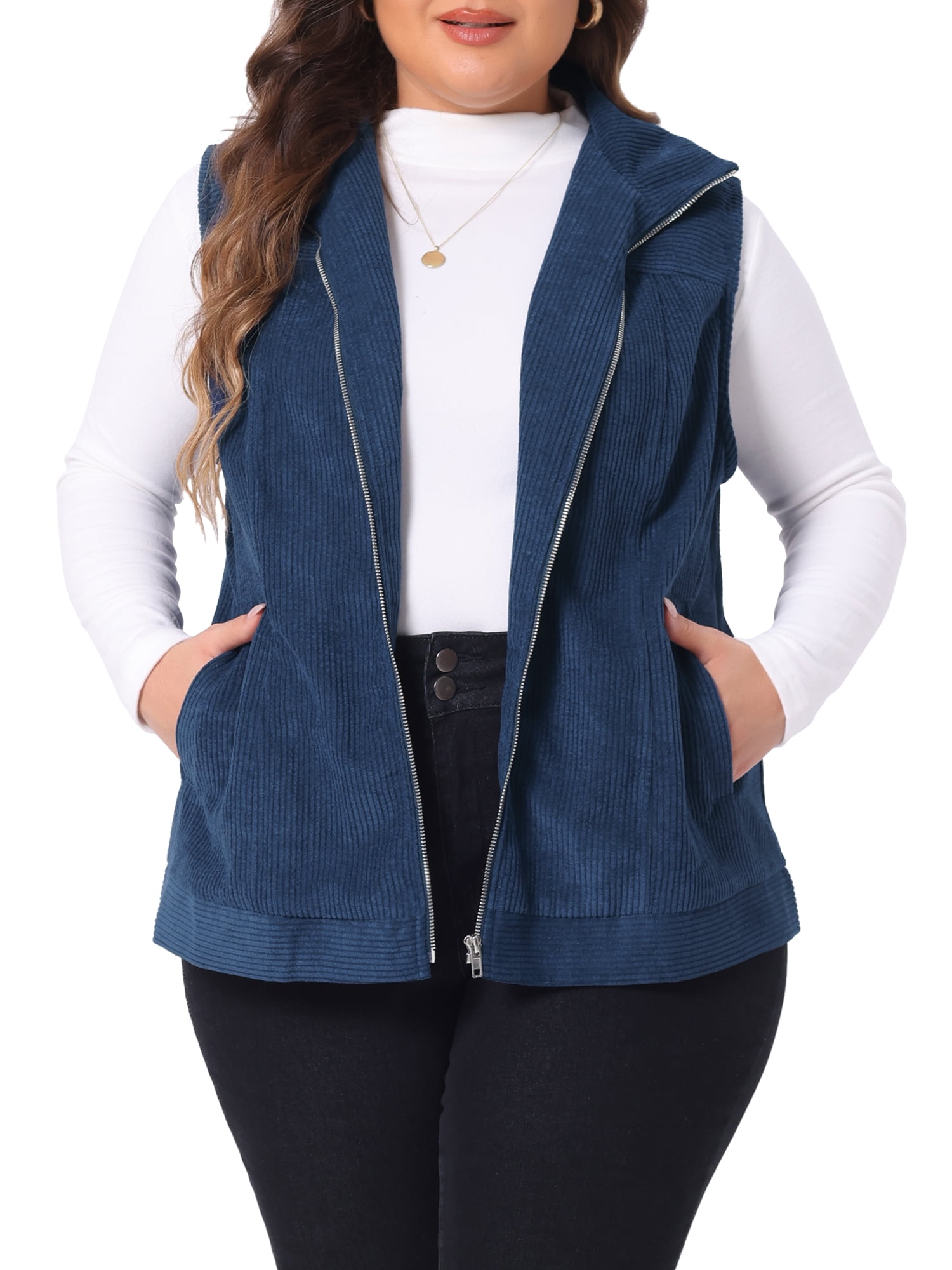 Denim Plus Size Vests With Pockets Plus Size Denim Jackets For