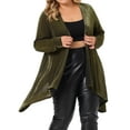 Agnes Orinda Women's Plus Size Sparkly Cardigan Metallic Shrug Long