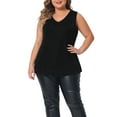 thumbnail image 1 of Agnes Orinda Women's Plus Size Tank Tops Sleeveless Glitter Gradient Sequin Party Tops 3X Black, 1 of 5