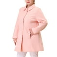 thumbnail image 1 of Agnes Orinda Women's Plus Size Turndown Collar Side Pocket Single Breasted Coat, 1 of 6