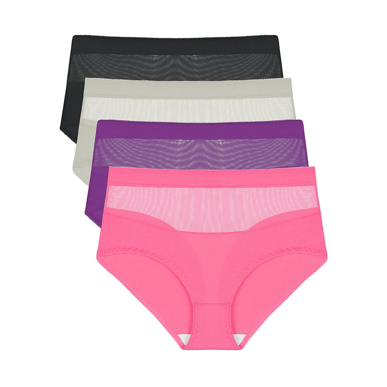 Women's 4pk Assorted Styles & Colors Underwear - Auden - Size L (12-14) -  S717