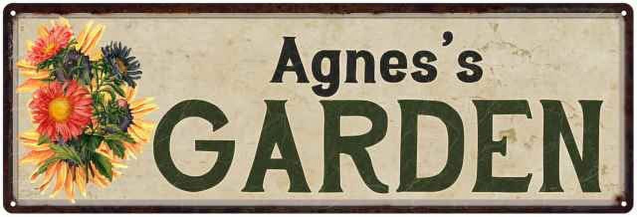 Sign Agnes Agnes's Garden Sign Chic Decor 6x18 Sign Gift 206180017220 - Walmart.com
