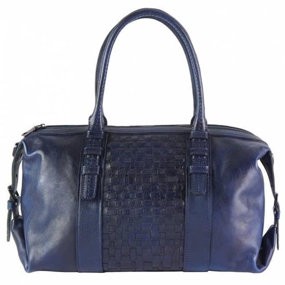 Agnese Unisex Vintage Leather Handbag, Dark Blue
