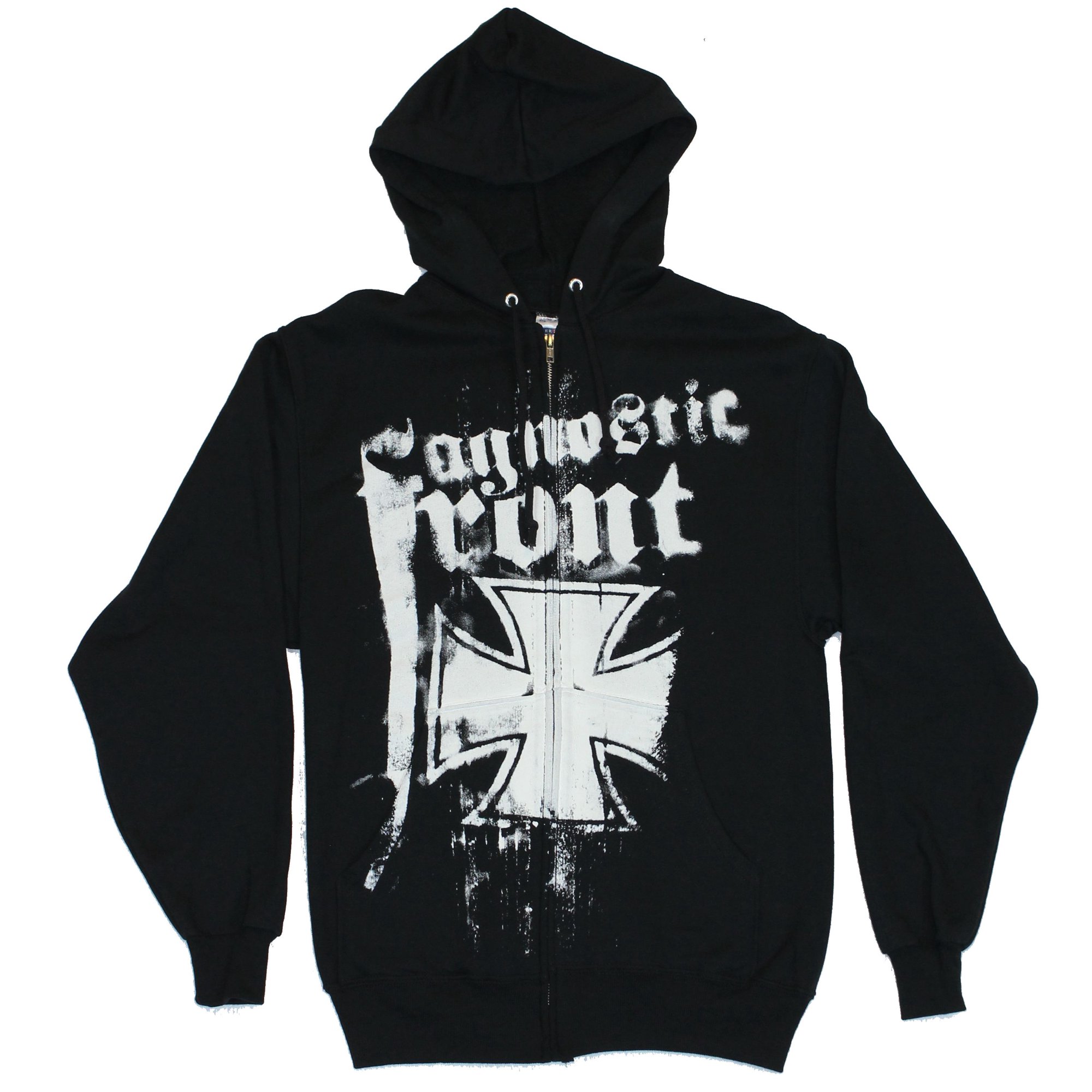 Agnostic Front Mens Hoodie - Iron Cross Logo on Black (Small) - Walmart.com