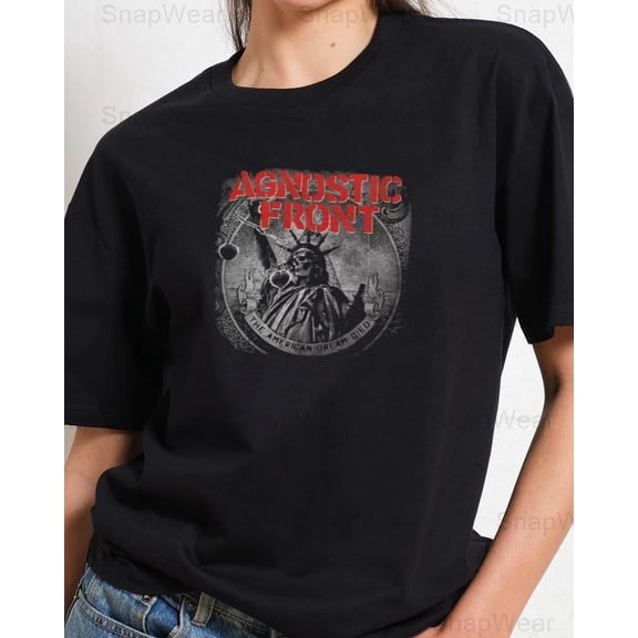Agnostic Front Punk Rock Concert Tour Merch Vintage Hardcore Band T-Shirt Unisex, up to 5XL