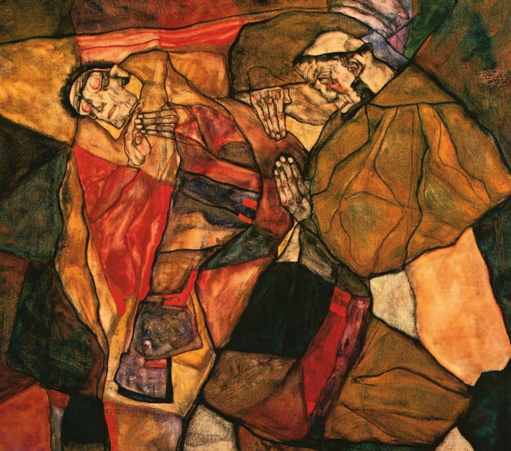 Agony 1912 Canvas Art - Egon Schiele (24 x 36)