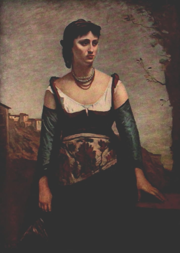 Agostina Canvas Art - Jean-Baptiste Camille Corot (24 x 36)