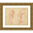 thumbnail image 1 of Agostino Masucci 18x15 Gold Ornate Wood Frame and Double Matted Museum Art Print Titled - An Apostle Guided by an Angel, 1 of 4