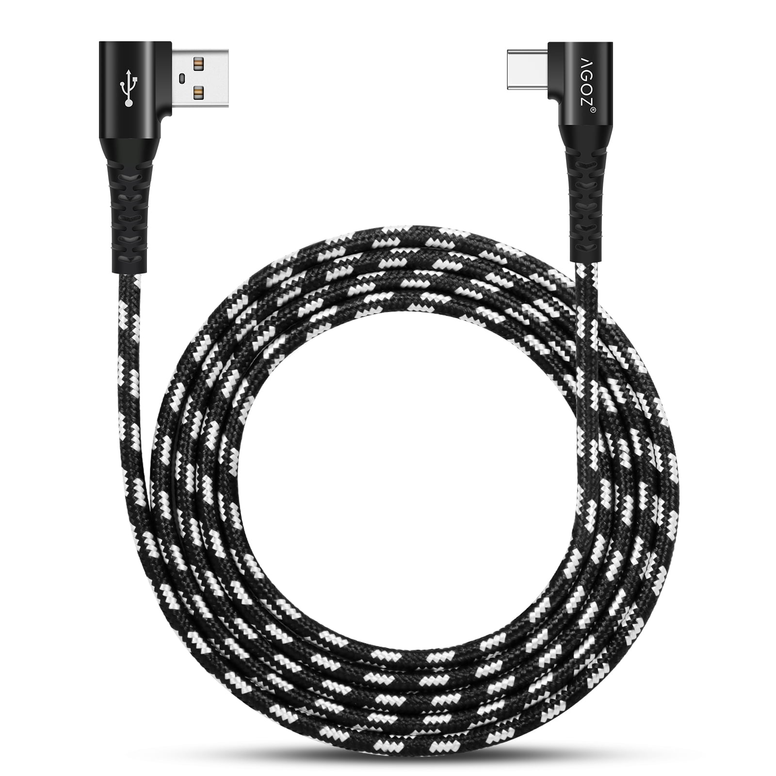 Agoz 10ft L Shape USB C Cable 90° Type C FAST Charger for OnePlus 12, 12R, 11, 10, OnePlus 9, 9 Pro, OnePlus 8T, 8T+, 8 Pro, 8, 7T Pro 5G McLaren, Nord N30, N20, N10 5G, N300, N200, N100, OnePlus Open