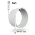 Agoz 20ft Micro USB Extension Power Cable Extra Long Charger Cord for