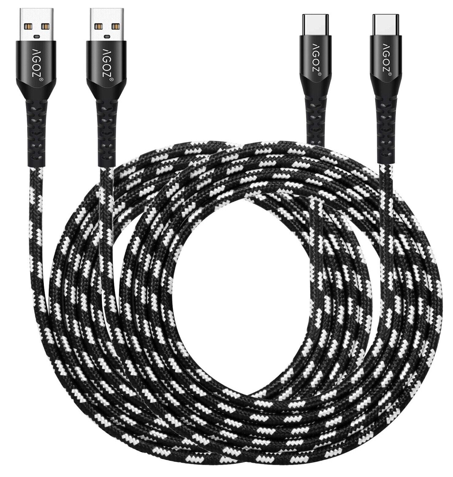 Agoz 2Pack 6ft USB C Cable TypeC FAST Charger for Motorola Edge+, One
