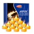 thumbnail image 1 of Agptek 100 Pieces Amber Yellow LED Tealight Battery Operated Candles Wedding Party Dinner Deco, 1 of 8