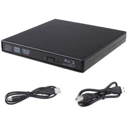 Agptek RA2BDTB Bluray Reader/DVDWriter, External, 1 x Pack, Black