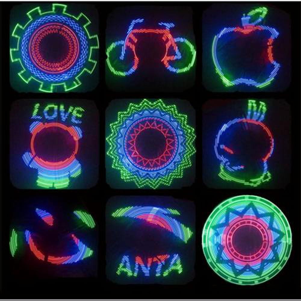 Agptek Waterproof Bicycle/Bike Wheel Light DIY 48 Pattern Colorful Doubleside Display With