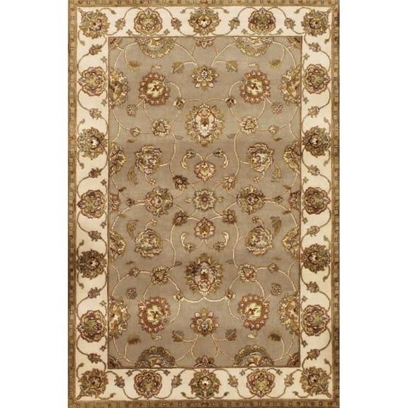 Agra Collection Hand-Knotted Silk & Wool Area Rug- 4' 1' X 6' 2'