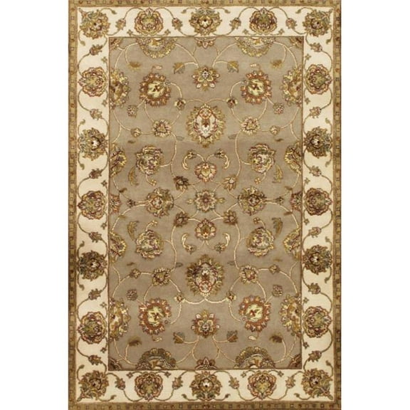 Agra Collection Hand-Knotted Silk & Wool Area Rug- 4' 1' X 6' 2'