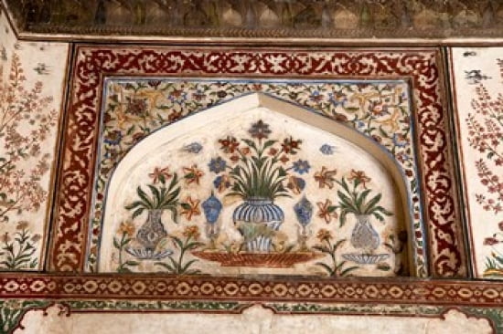 Agra India Pietra Dura Stonework The Itimad-ud-Dawlah Mausoleum Canvas Art - Charles O Cecil DanitaDelimont (25 x 38)