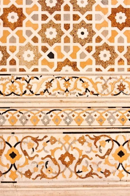 Agra India Pietra Dura Stonework at the tomb of Itimad-ud-Dawlah Canvas Art - Charles O Cecil DanitaDelimont (23 x 35)