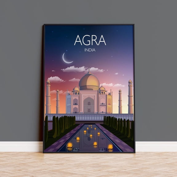 Agra Travel Print Agra Taj Mahal India Taj Mahal Travel Print Taj Mahal Sunset Taj Mahal Gift