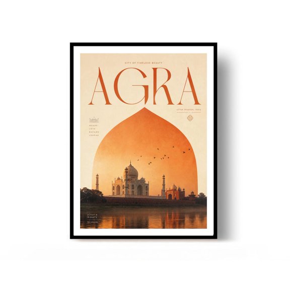 Agra Travel Print India Wall Decor