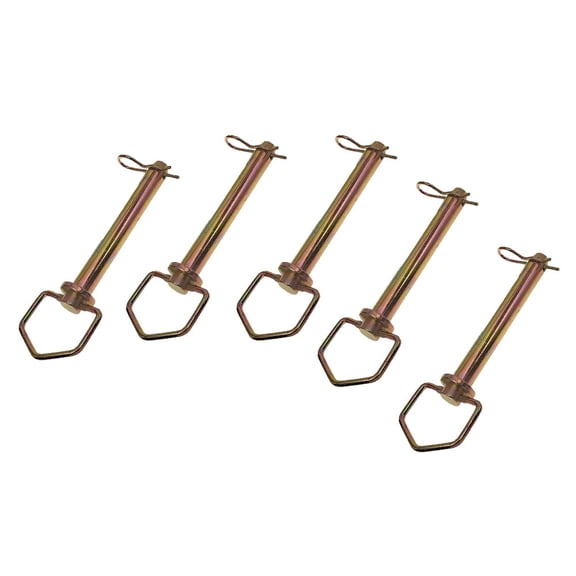 5 Pcs Swivel Hitch Pin 1/2"x3-1/2" w/ Clips - Zinc Plated, High Carbon Steel, Trailer Hitch Safety & Security Pin for Tractors