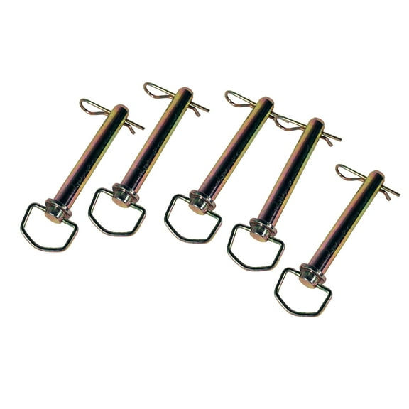 AgraLink 5 Pcs Swivel Hitch Pin 5/8" x 4-1/4" w/ Clips - Zinc Plated, High Carbon Steel, Trailer Hitch Safety & Security Pin for Tractors