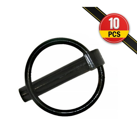 AgraLink 7/16" 10 Pcs Carbon Steel Lynch Pin, Clamshell Box of 2 Pcs, Spring Clips Linchpin for Boat, Bike, Tractor, and Trailer Hitch Lock