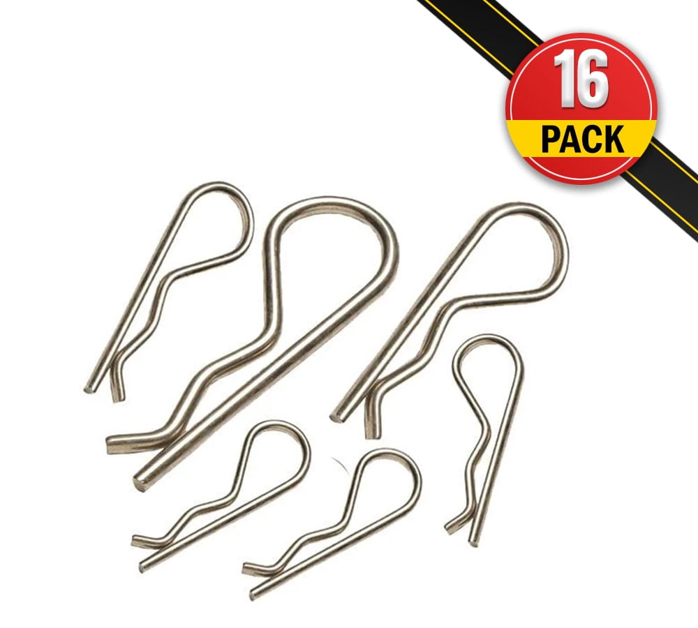 AgraLink Steel Hair Pin Clips, 1/8", Fits Pins 1/2" - 7/8" - 16 Pack (5 Clamshells of 6 pcs each) Free Shipping