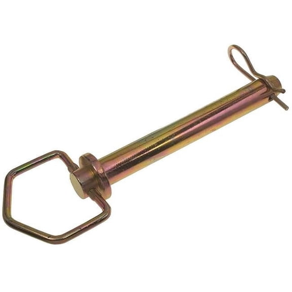 Agratronix 77880 0.875 x 6.25 in. Hitch Pin with Clip, Yellow Zinc Dichromate Plated