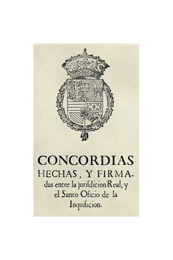 Agreement Concerning The Members of The Inquisition Valencia 1568 From The Book The Spanish Inquisition by Cecil Roth Pu Poster Print - Large - 22 x 36