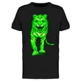 thumbnail image 1 of Agressive Green Fire Tiger T-Shirt Men -Image by Shutterstock, Male Large, 1 of 2