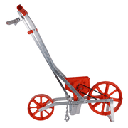 Agri-Fab 45-0640 3lb Push Garden Seeder/Planter with 7 Interchangeable Seed Plates for up to 20 Types of Seeds, Rust Resistant Plow Blade, Aluminum Frame, Orange