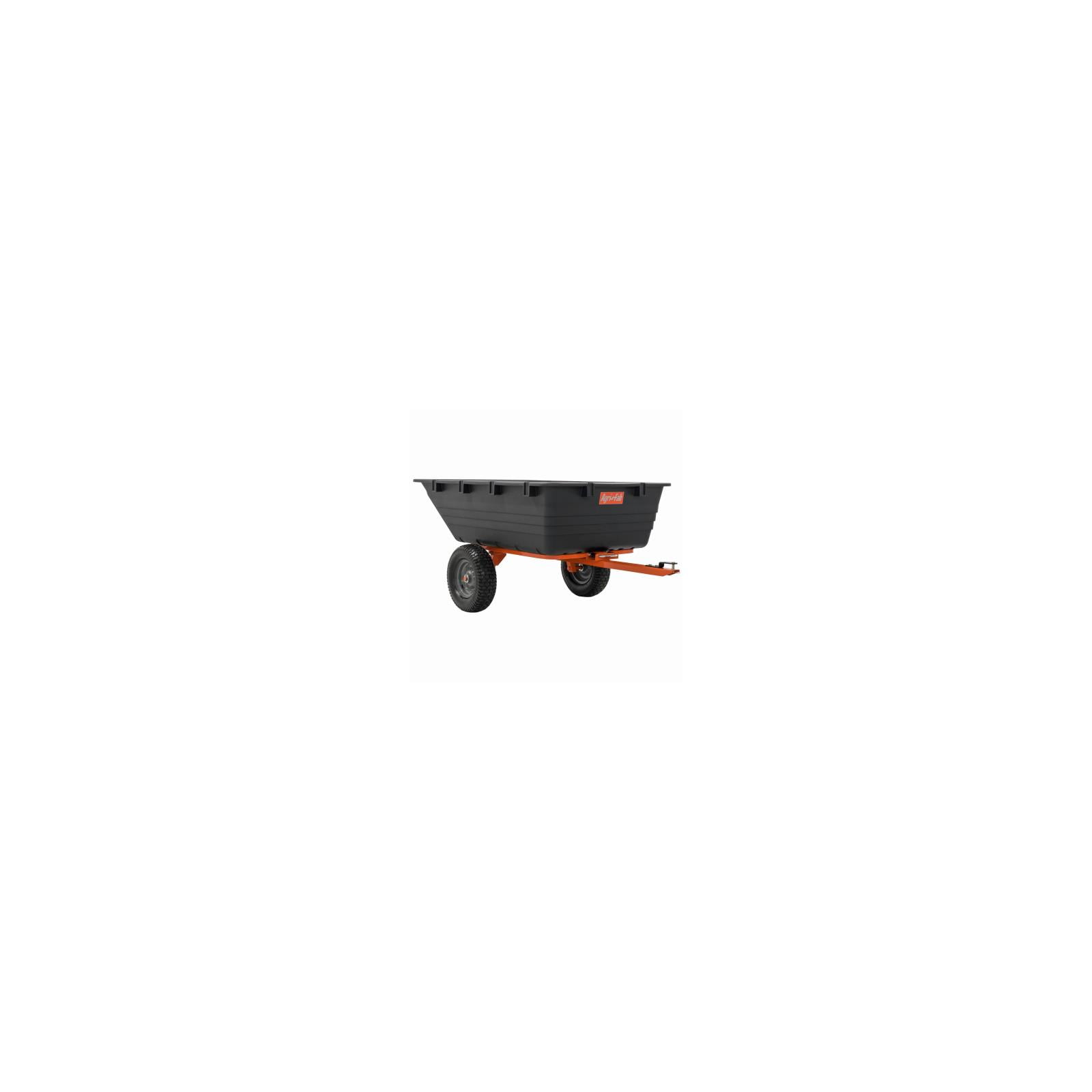 Heavy-Duty Black Poly Dump Cart with Orange Frame