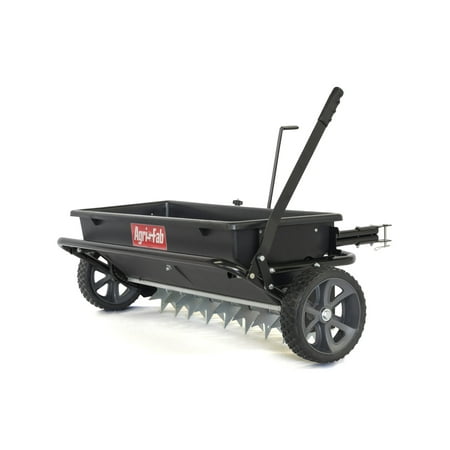 Agri-Fab, Inc. 100 lb. 32" Spread Drop Spreader/Spike Aerator Tow Behind Lawn Groomer Model 45-0543