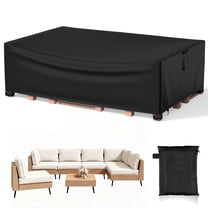 Agricasst Patio Furniture Cover, Rectangular Outdoor Furniture Covers with 4 Adjustable Buckles,Waterproof UV Resistant Outside Table Chair Sofa Cover,420D Protective Cover for Garden,102x74x27.5Inch