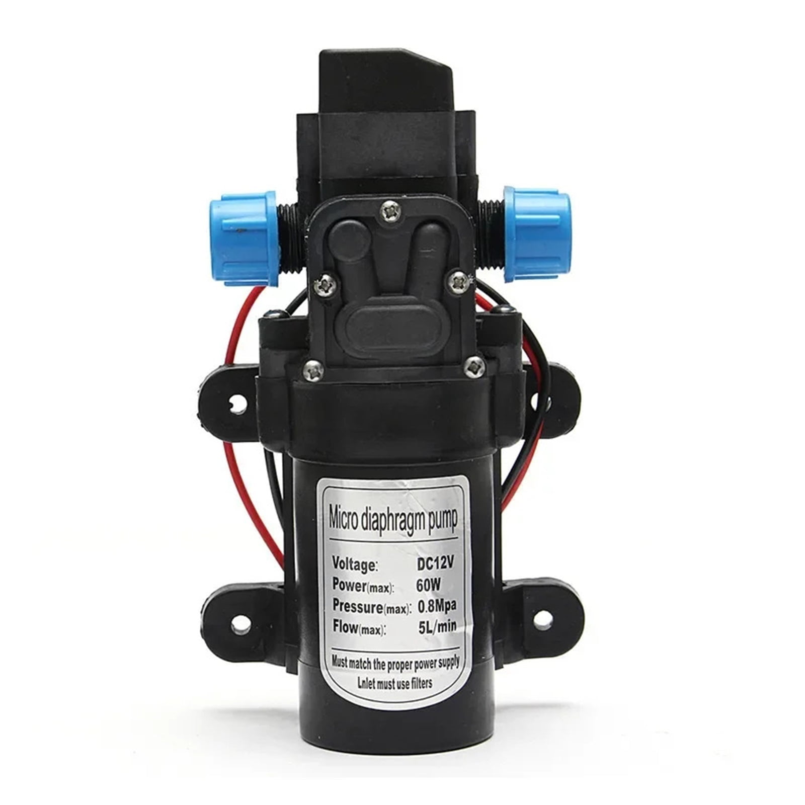 Agricultural Electric Water Pump Black Micro High Pressure Diaphragm Water Sprayer Car Wash 12V