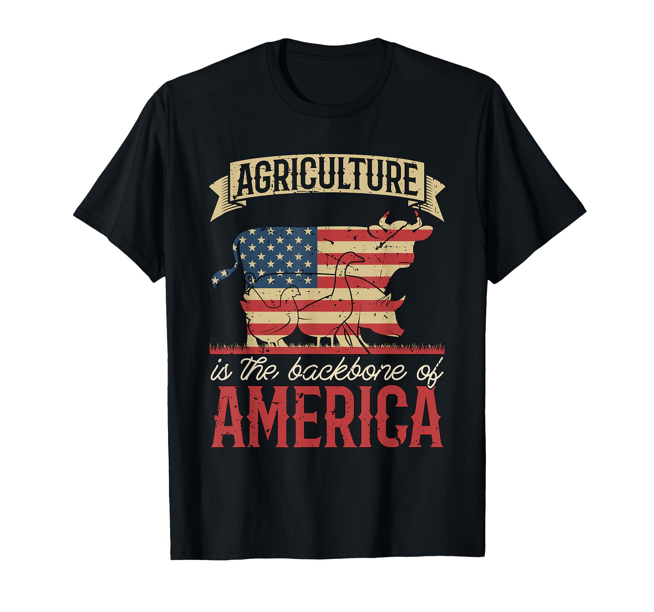 Agriculture Is The Backbone Local Farmers Livestock Breeder TShirt