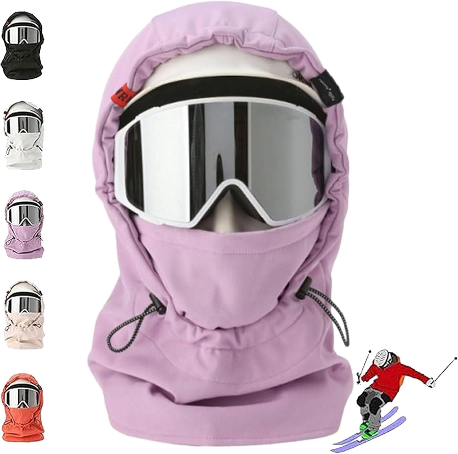 Agriculturi Waterproof Fleece-Lined Hood,Right Over Helmet Hoodie,Winter Face Mask,Warm Ski Helmet Cover,for Snowboarding,Skiing,Ice Fishing,Hiking and Other Winter Outdoor Activities