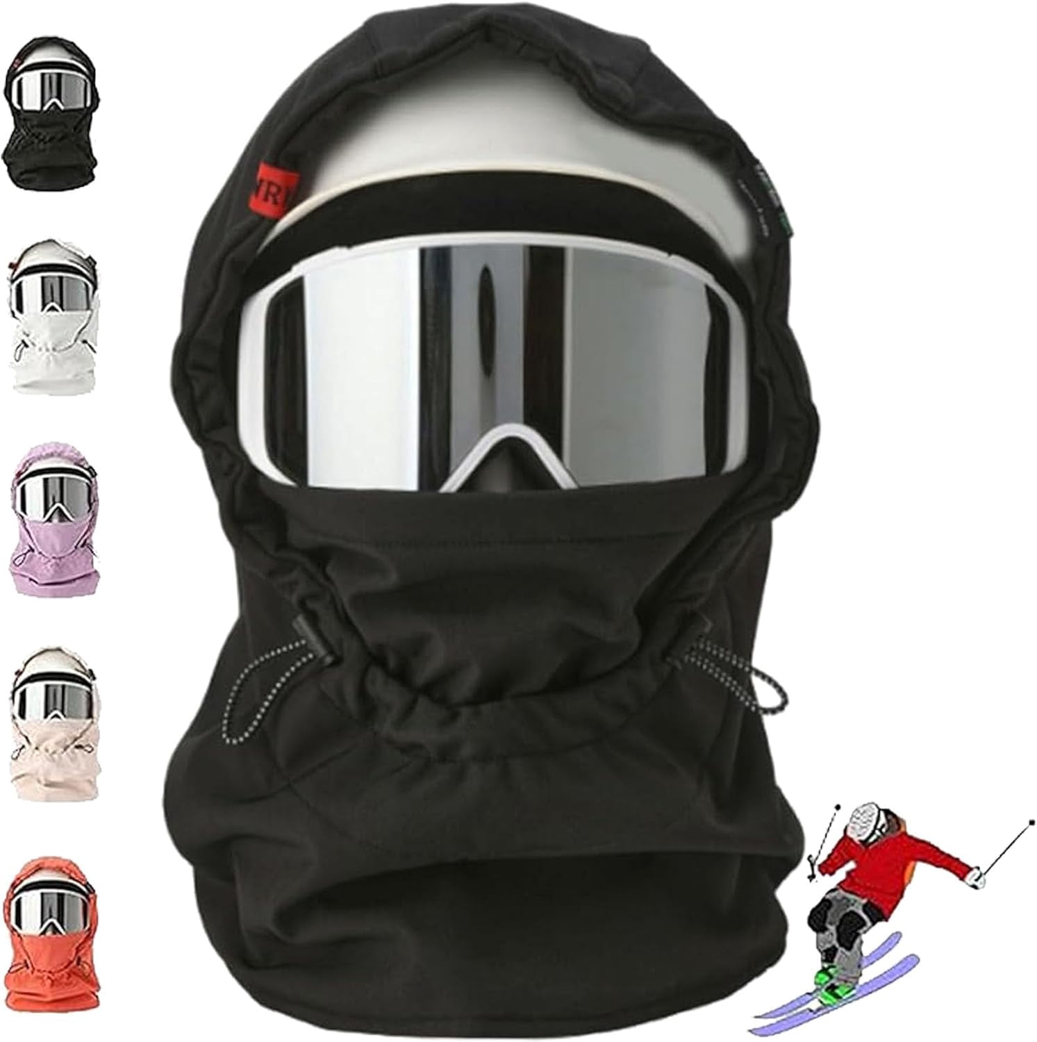Agriculturi Waterproof Fleece-Lined Hood,Right Over Helmet Hoodie,Winter Face Mask,Warm Ski Helmet Cover,for Snowboarding,Skiing,Ice Fishing,Hiking and Other Winter Outdoor Activities
