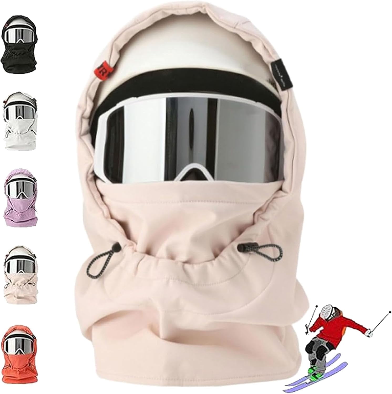 Agriculturi Waterproof Fleece-Lined Hood,Right Over Helmet Hoodie,Winter Face Mask,Warm Ski Helmet Cover,for Snowboarding,Skiing,Ice Fishing,Hiking and Other Winter Outdoor Activities