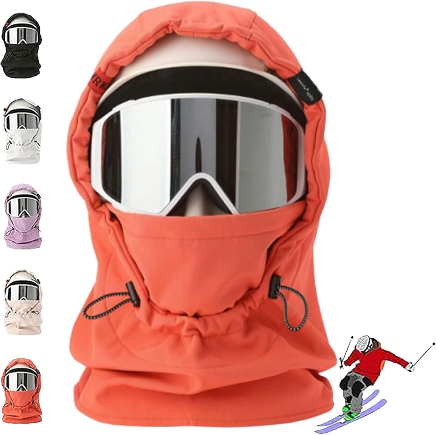Agriculturi Waterproof Fleece-Lined Hood,Right Over Helmet Hoodie,Winter Face Mask,Warm Ski Helmet Cover,for Snowboarding,Skiing,Ice Fishing,Hiking and Other Winter Outdoor Activities