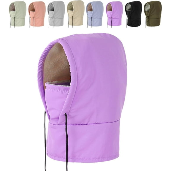 Agriculturi Waterproof Fleece-Lined Hood W/Drawstr,Keep Head,Neck Warm,Agriculture Hood,Winter Ski Mask Hood Hat Women Men