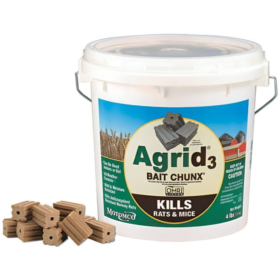 Agrid 3 Bait Chunks Omri Listed Rodenticide Registered For Use In Or, Each