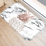 Agriism Marble Printed Bath Kitchen Entrance Door Mat Coral Velvet Carpet Doormat with Non Slip Backing,Printed Soft Polyester Carpet 30X18 Inch