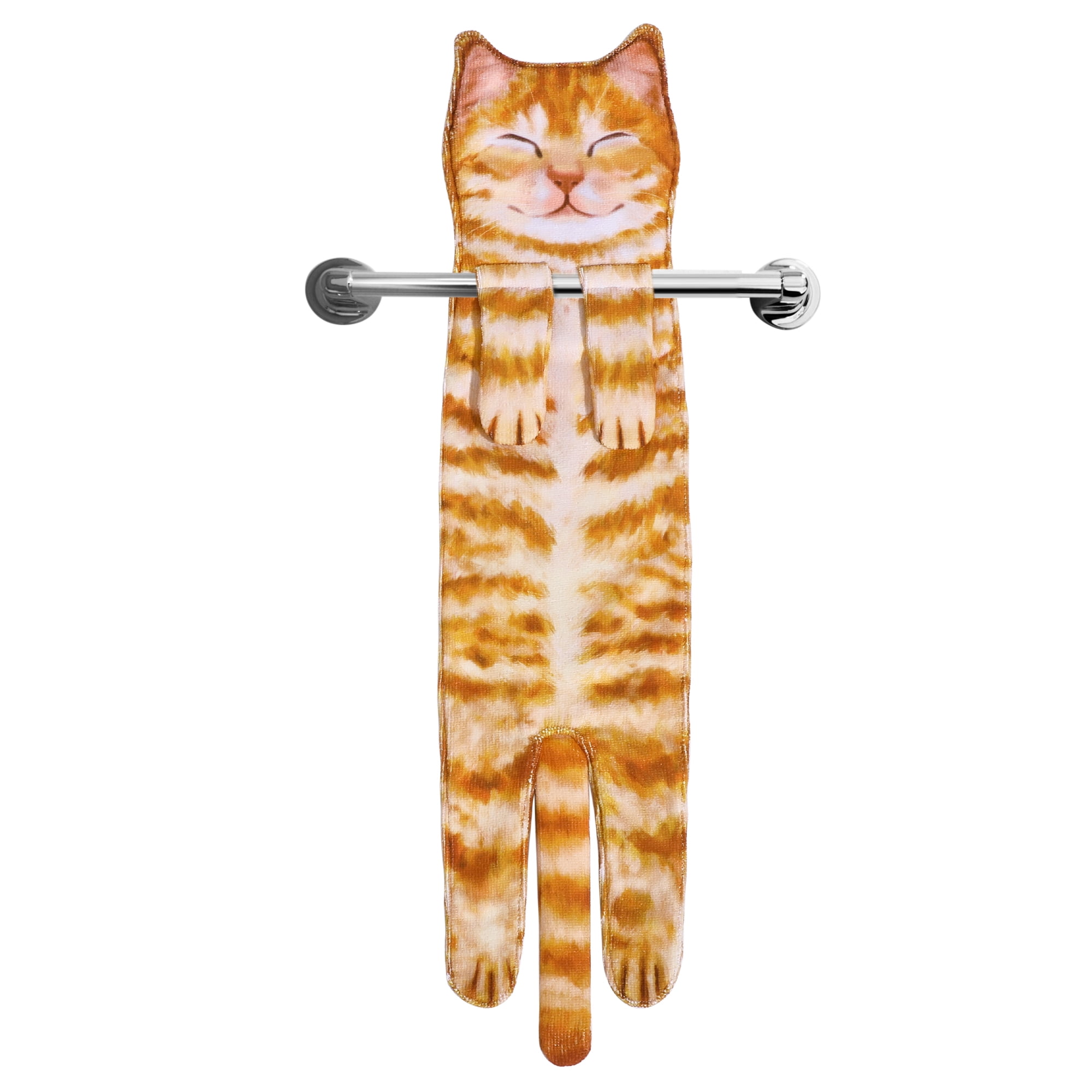 Agrimony Funny Hand Towels Cat Towels for Bathroom Kitchen,Hanging ...