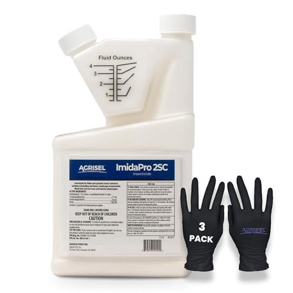 Agrisel ImidaPro 2SC Insecticide, Outdoor Use, Broad-Spectrum Pest Control, 32 oz + Gloves