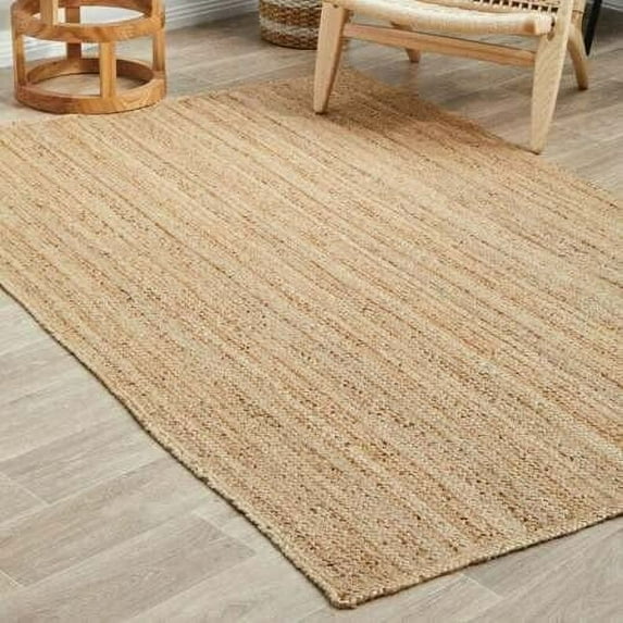 Agro Richer Natural Jute Beige Color Rectangle Jute Area Rugs for Living, Carpet for Kitchen Outdoor & Indoor , Kitchen, Hallway Rug & Carpet (2x12" Feet)
