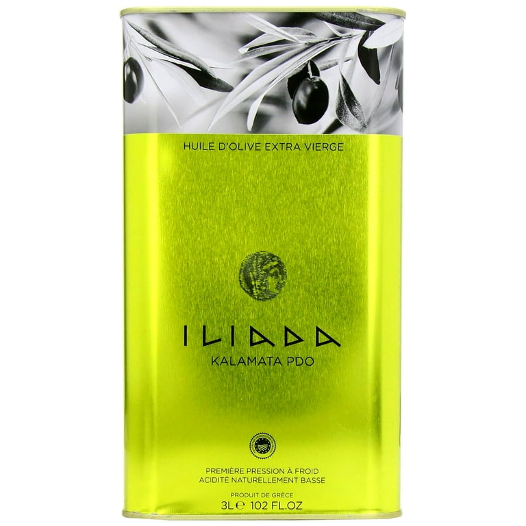 Iliada Extra Virgin Olive Oil, 102 oz, First Cold Pressed