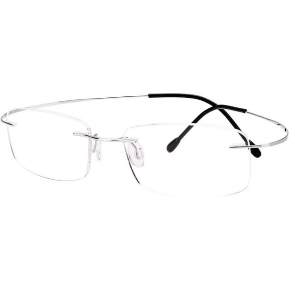 Agstum Flexible Optical Hingeless Gold Eyeglasses Titanium Rimless Glasses Frames for Men Women